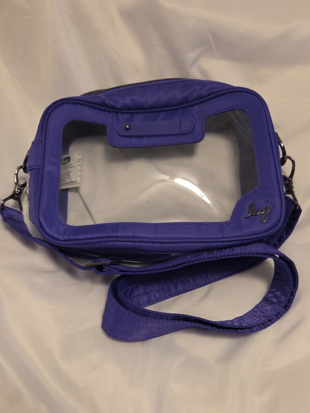 Lug Clear Front Crossbody Bag in Purple